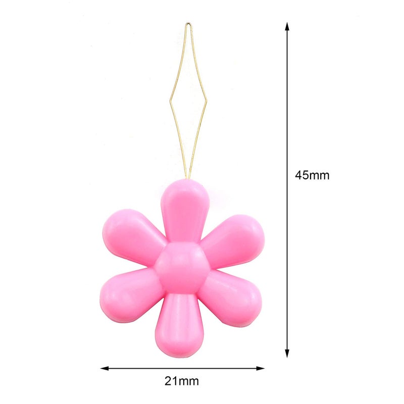 NX Garden Needle Threaders 10PCS Assorted Colors Plastic Flower Head Wire Loop Needle Threaders for Hand Stitching - Image 2